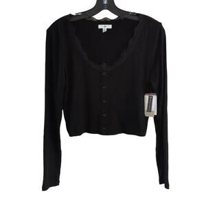 NWT BP Top, Lace Trim, M
